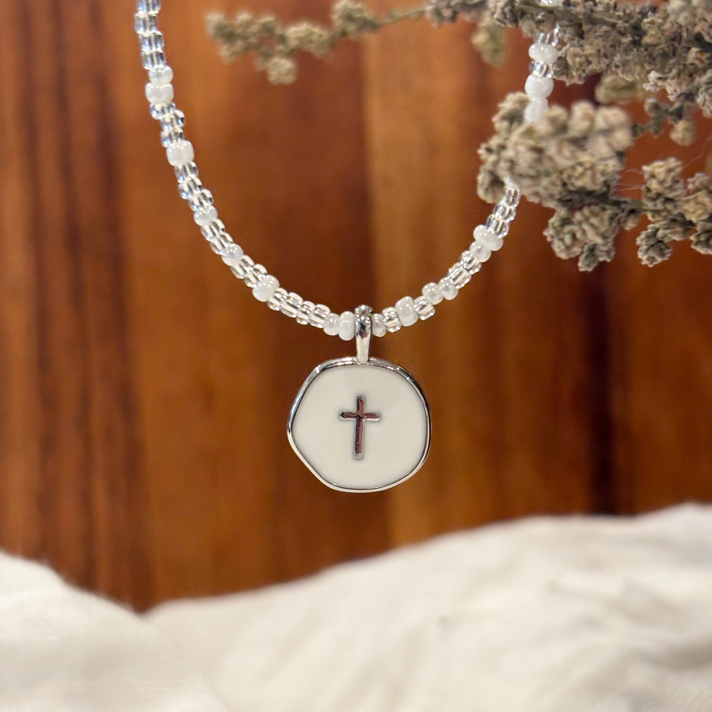 Beaded Cross Necklace