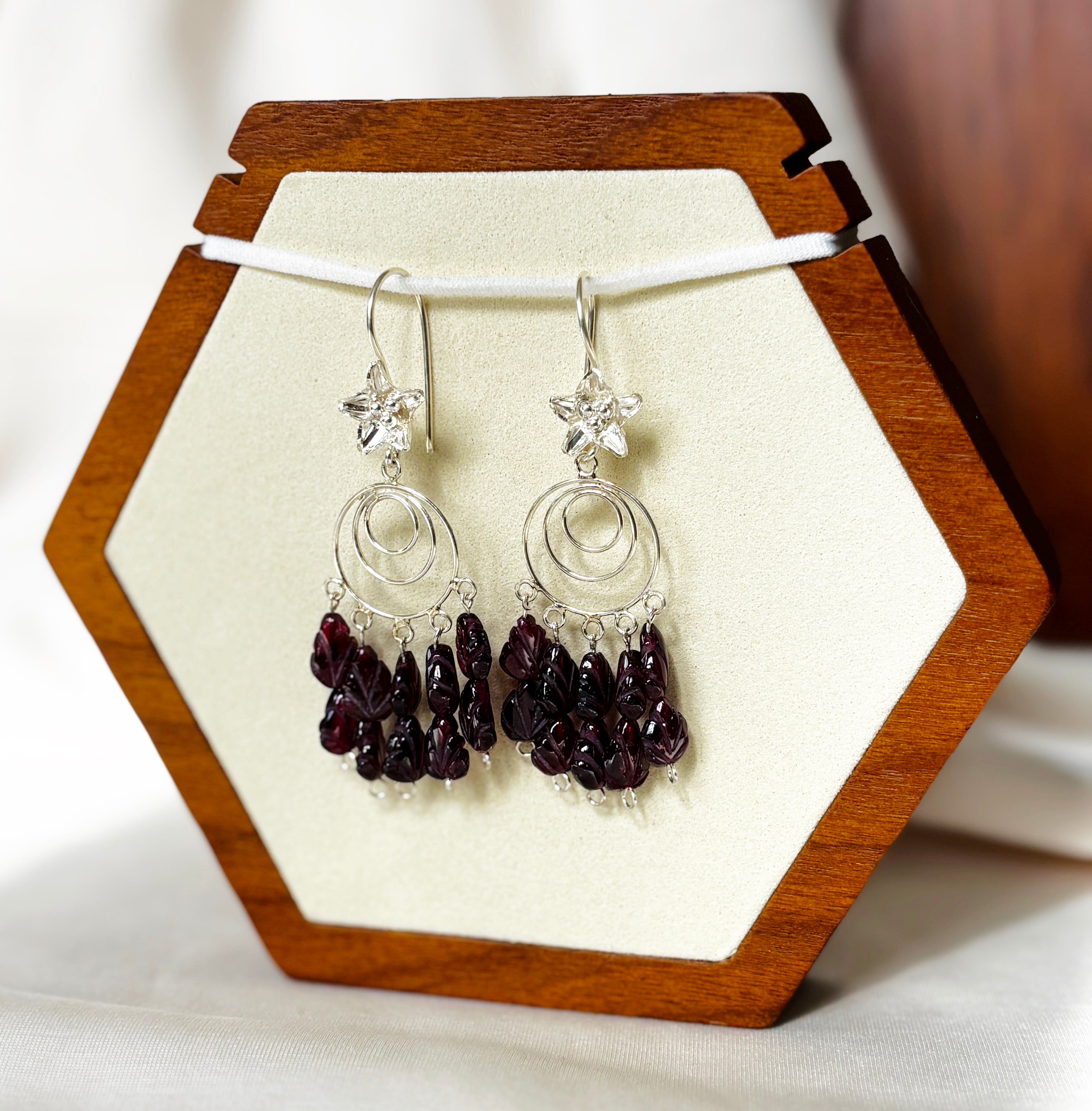 EnJen – Aventurine Oval Earrings on Sterling Silver Leverbacks