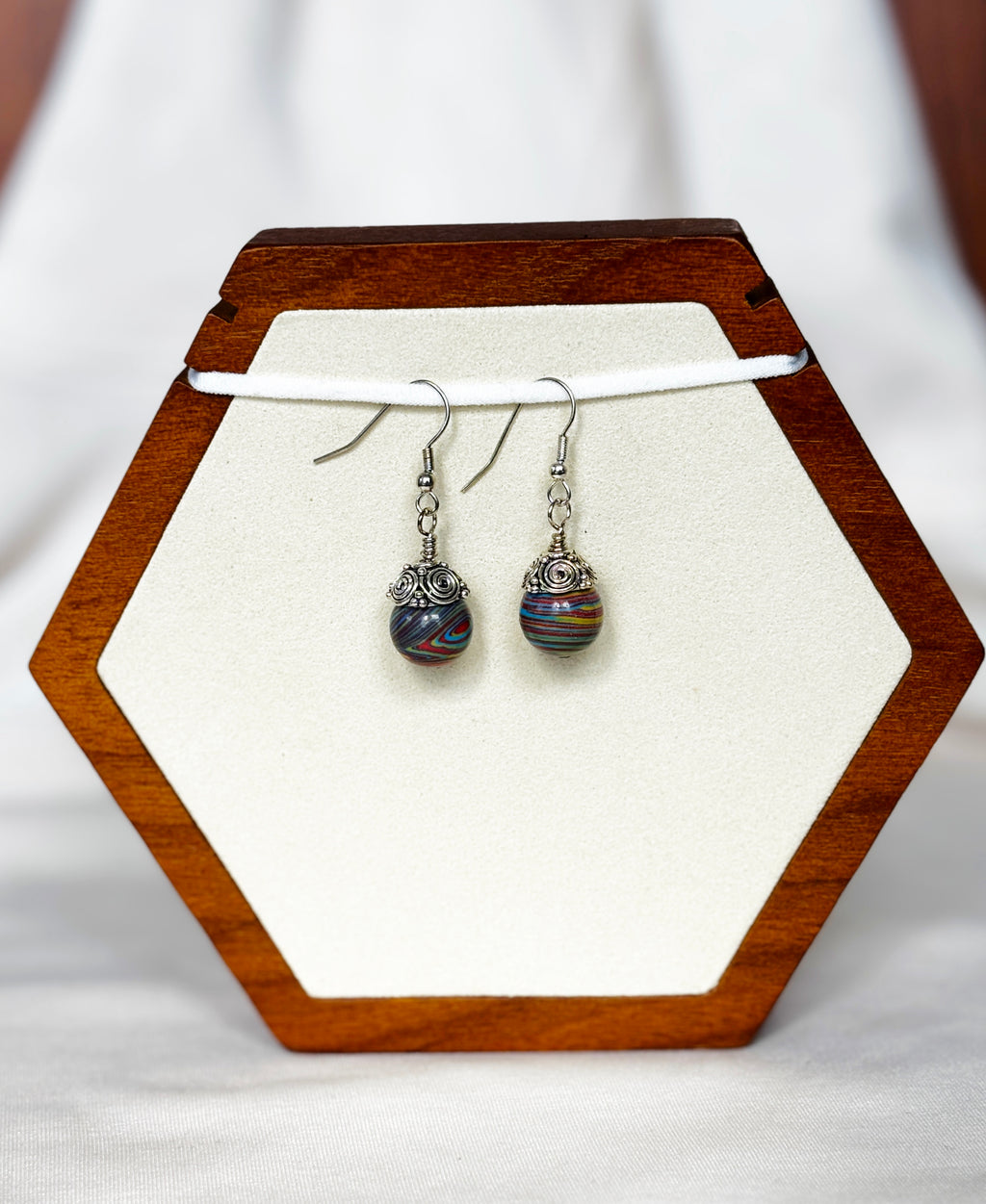 EnJen – Blue Sky Jasper Drop Earrings on Sterling Silver Wire
