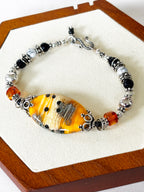 EnJen – Handblown Glass, Howlite & Sterling Silver Bracelet